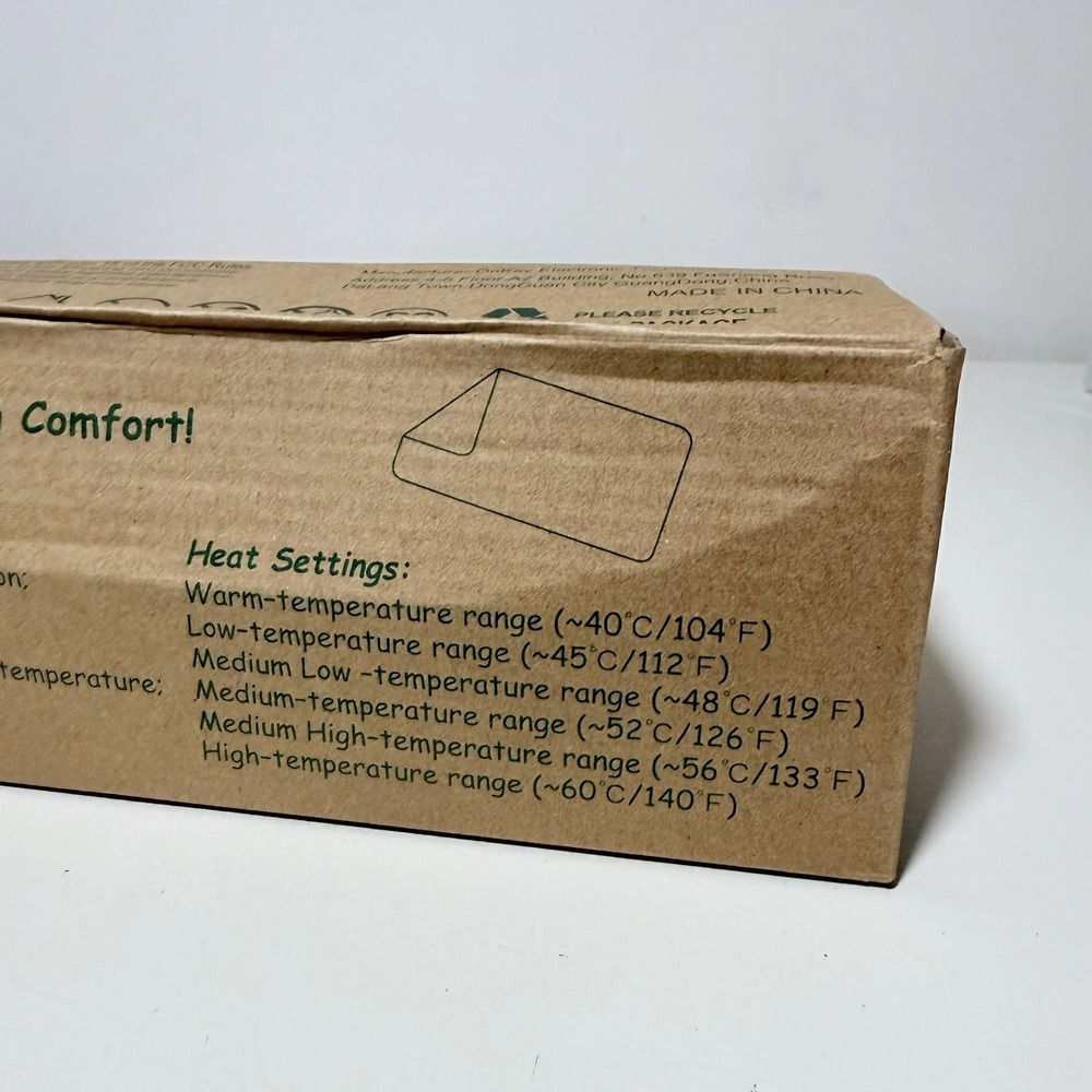 Deepsoon Heating Pad 24 x 12 Inch Electric 6 Heat Settings 4 Timers Light Gray - Picture 8 of 9